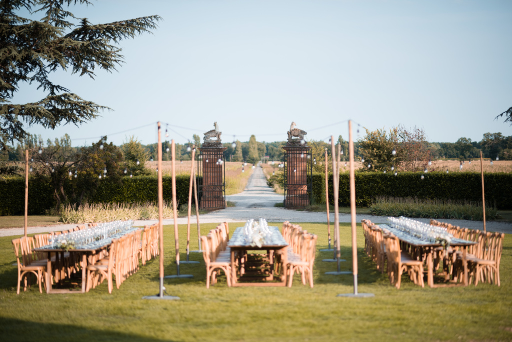 Tables Mariage Château Lavalade - Photo de Maxime REMEYSE Photographe